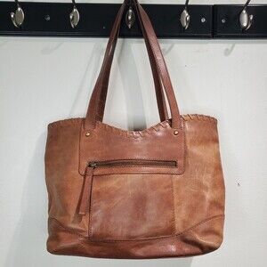 Diba True Leather Ophilia Tote Bag Purse brown